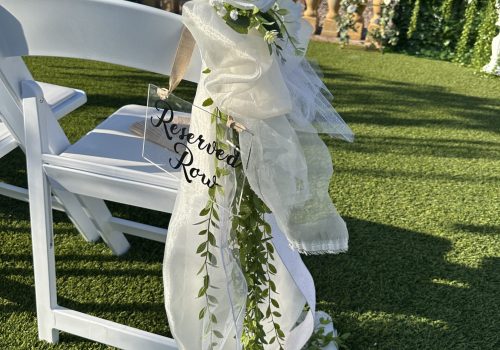 Ceremony Aisle decor by Take 2 Weddings